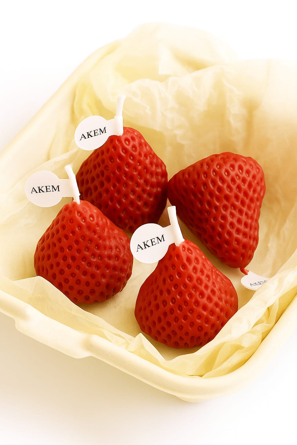 Strawberry candles